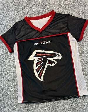 BDA NFL Atlanta Falcons Jersey Youth Small Black Mesh Football